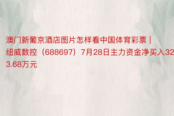 澳门新葡京酒店图片怎样看中国体育彩票 | 纽威数控（688697）7月28日主力资金净买入323.68万元